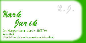 mark jurik business card